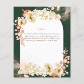 Emerald Green Boho Floral Wedding (Rückseite)