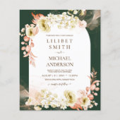 Emerald Green Boho Floral Wedding (Vorderseite)