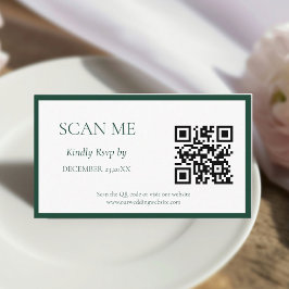 Emerald Green Botanical Wappen Monogramm Hochzeit Begleitkarte