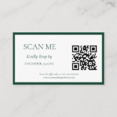 Emerald Green Botanical Wappen Monogramm Hochzeit Begleitkarte (Vorderseite)