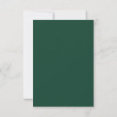 Emerald Green Botanical Wappen Monogramm Hochzeit Save The Date (Rückseite)