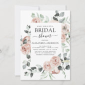 Emerald Green Brautparty Blumengrün Einladung (Vorderseite)