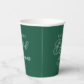 Emerald Green Brautparty Personalisiert Pappbecher (Rechts)