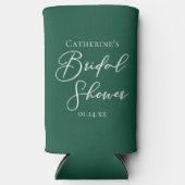 Emerald Green Brautparty Personalisiert Selters Dosenkühler (Vorderseite)