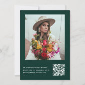 Emerald Green Brautparty QR Code Eucalyptus Einladung (Rückseite)