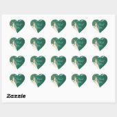 Emerald Green Bride Brautparty Heart Sticker (Blatt)