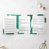 Emerald Green Brushstrokes Broschüre (Innenseite)