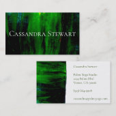 Emerald Green Brushstrokes Paint Bold Visitenkarte (Vorne/Hinten)