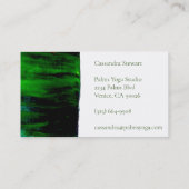 Emerald Green Brushstrokes Paint Bold Visitenkarte (Rückseite)