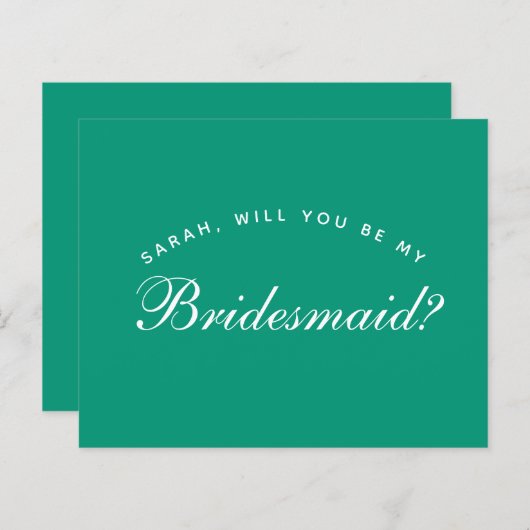 Emerald Green Budget Simple Bridesmaid Vorschlag (Vorne/Hinten)