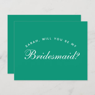 Emerald Green Budget Simple Bridesmaid Vorschlag