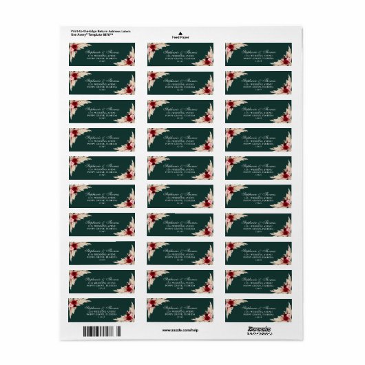 Emerald Green Burgundy-Rose geben das Adressenschi (Vorne)