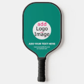 Emerald Green Business Chic Custom Pickleball Schläger (Rückseite)