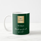 Emerald Green Business Logo Mitarbeiter vielen Dan Kaffeetasse (Links)