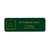 Emerald Green Business Logo-Rücksendeadresse (Vorne)
