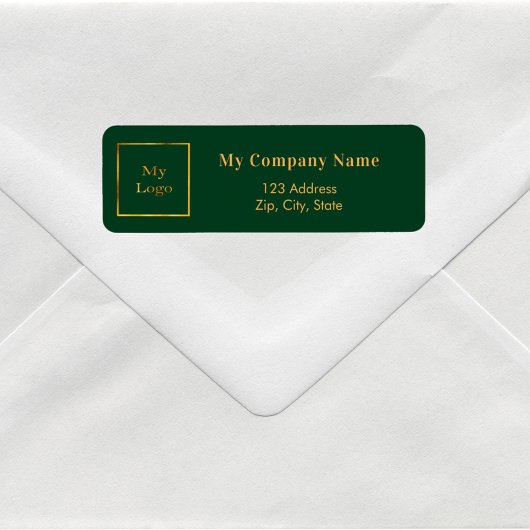 Emerald Green Business Logo-Rücksendeadresse