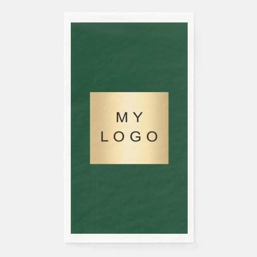 Emerald Green Business-Logo Serviette (Vorderseite)