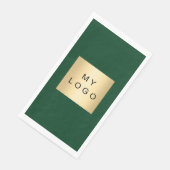 Emerald Green Business-Logo Serviette (Ecke)
