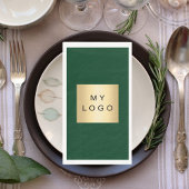 Emerald Green Business-Logo Serviette