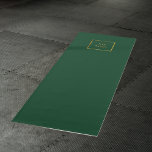 Emerald Green Business Logo Studio Yogamatte<br><div class="desc">Ein klassischer,  zeitloser smaragdgrüner Hintergrund. Personalisieren und fügen Sie Ihr eigenes Unternehmen,  Firmenlogo. Zurück: kein Design oder keine Farbe.</div>