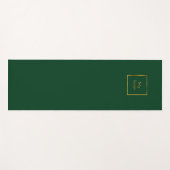Emerald Green Business Logo Studio Yogamatte (Vorderseite (Horizontal))