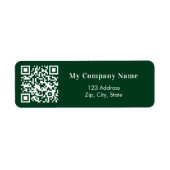 Emerald Green Business qr Rücksendeadresse (Vorne)