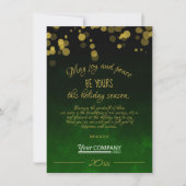 Emerald Green Business-Urlaubskarte Einladung (Vorderseite)