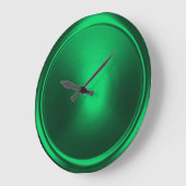 Emerald Green Button Große Wanduhr (Winkel)