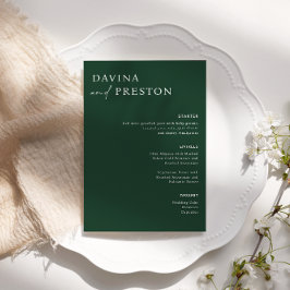 Emerald Green Calligraphy Script Modern WEDING