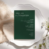 Emerald Green Calligraphy Script Modern WEDING