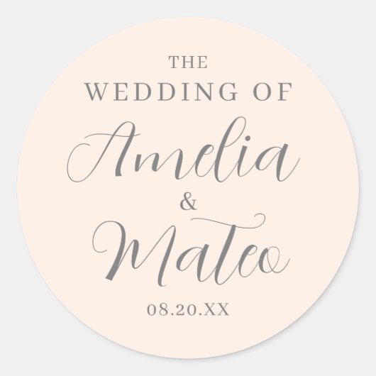 Emerald Green Calligraphy Wedding Umschlag Aufkleb Runder Aufkleber (Vorderseite)