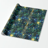 Emerald Green Celestial Tree Gestaltete Glasmuster Geschenkpapier (Ungerollt)