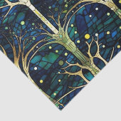 Emerald Green Celestial Tree Gestaltete Glasmuster Seidenpapier (Detail)