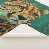 Emerald Green Cheetah Maximalist Decor Sherpadecke (3/4)