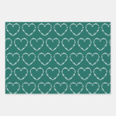 Emerald Green Chic Minimalistisch Simple Heart Ele Geschenkpapier Set (Vorderseite 2)