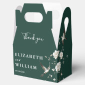 Emerald Green Chinoiserie Floral Wedding Vielen Da Geschenkschachtel (Geöffnet)