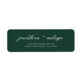 Emerald Green Classic Calligraphy Wedding Address (Vorne)