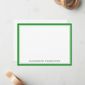 Emerald Green Classic Doppelgrenzenkorrespondenz Mitteilungskarte (Vorderseite/Rückseite Beispiel)