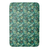 Emerald Green Clover Floral Pattern  Badematte (Vorderseite Vertikal)