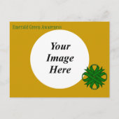 Emerald Green Clover Ribbon Template von K Yoncich Postkarte (Vorderseite)