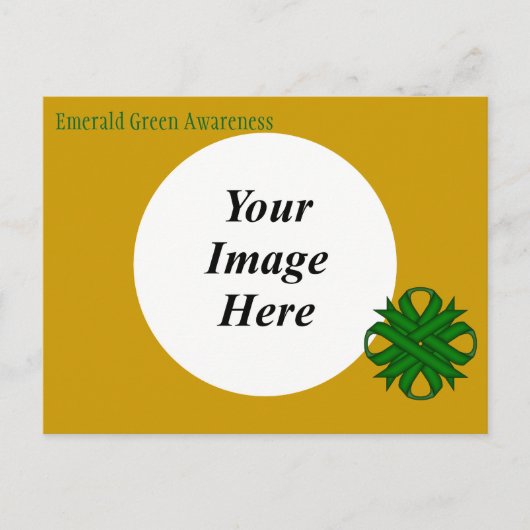 Emerald Green Clover Ribbon Template von K Yoncich Postkarte (Vorderseite)