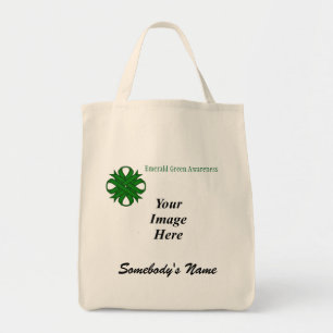 Emerald Green Clover Ribbon Template von K Yoncich Tragetasche
