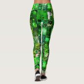 Emerald Green Collage Leggings (Rückseite)