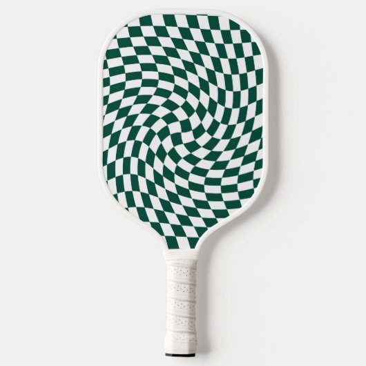 Emerald Green Collection Karo überprüft Pickleball Schläger (Rückseite)