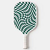Emerald Green Collection Karo überprüft Pickleball Schläger (Vorderseite)