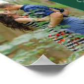 Emerald Green Couple Foto Wedding Willkommen Poster (Ecke)