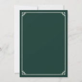 Emerald Green Cream Border Muslim Wedding Einladung (Rückseite)