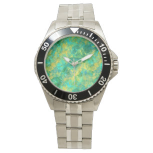 Emerald Green Crumpled Texture Armbanduhr