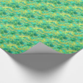 Emerald Green Crumpled Texture Geschenkpapier (Ecke)