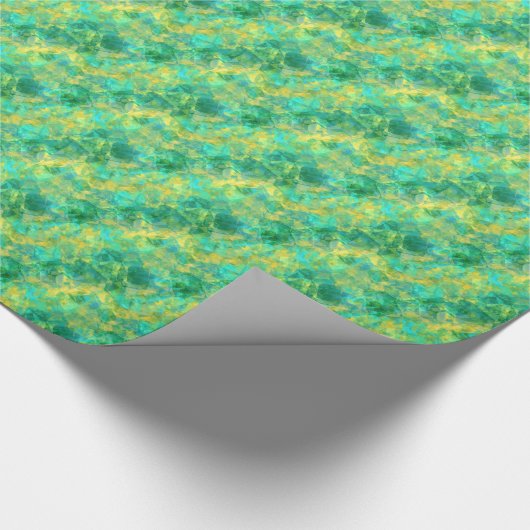 Emerald Green Crumpled Texture Geschenkpapier (Ecke)